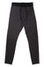 The Eddie Bauer Mens Resonance Training Tight features dark gray fabric, a black elastic waistband, black drawstring, slim-fit legs, moisture-wicking material, and small reflective details near the bottom of each leg.