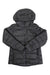 Women’s down parka, black, full-zip with hood and quilted baffle panels