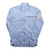 Men's thermal cycling jersey, full-zip, light blue with orange accent