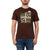 Men's dark brown crew-neck graphic T-shirt with Moosejaw-style front print