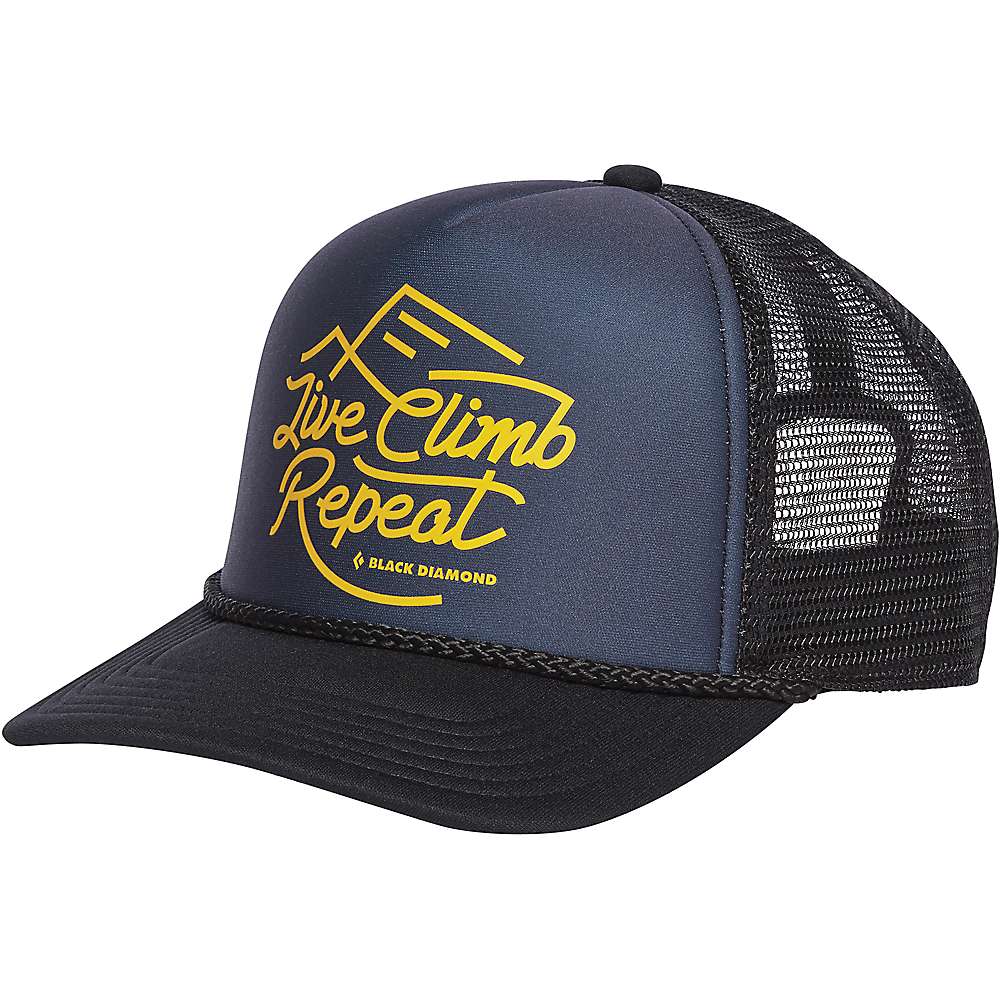 Black Diamond Flat Bill Trucker Hat Black Diamond