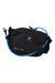 The Mountainsmith CONA 4 Hydration Lumbar Pack is black with a blue drinking tube, featuring gold logos and text on the front.