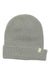 Sage waffle-knit beanie with folded cuff and woven label