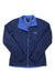 Women's Apex Bionic Soft-Shell Jacket in blue and black, featuring a textured pattern, long sleeves, and a stand-up collar, shown on a white background.