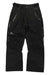The Flylow Mens Chemical Pant is a pair of black, durable snow pants featuring multiple zippered pockets, belt loops, and a small reflective logo on the left thigh, displayed on a white background.