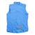 Men's lightweight gilet, sky blue, full-zip front with striped logo pocket