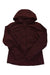 The Women's Resolve 2 Rain Jacket in maroon, shown flat on a white background, has long sleeves and features DryVent technology for superior waterproof protection.