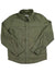 Kids olive-green long-sleeve button-up shirt with two flap chest pockets and snap buttons