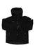 A Mammut Mens Stoney HS Thermo Jacket in black, featuring a front zipper, zippered pockets, and Mammut logos on the chest and left sleeve, is laid flat on a white background.