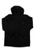 The Outdoor Research Men's Stormcraft Down Parka, in black, features long sleeves, zippered chest pockets, and two large front pockets, shown laid flat on a white background.