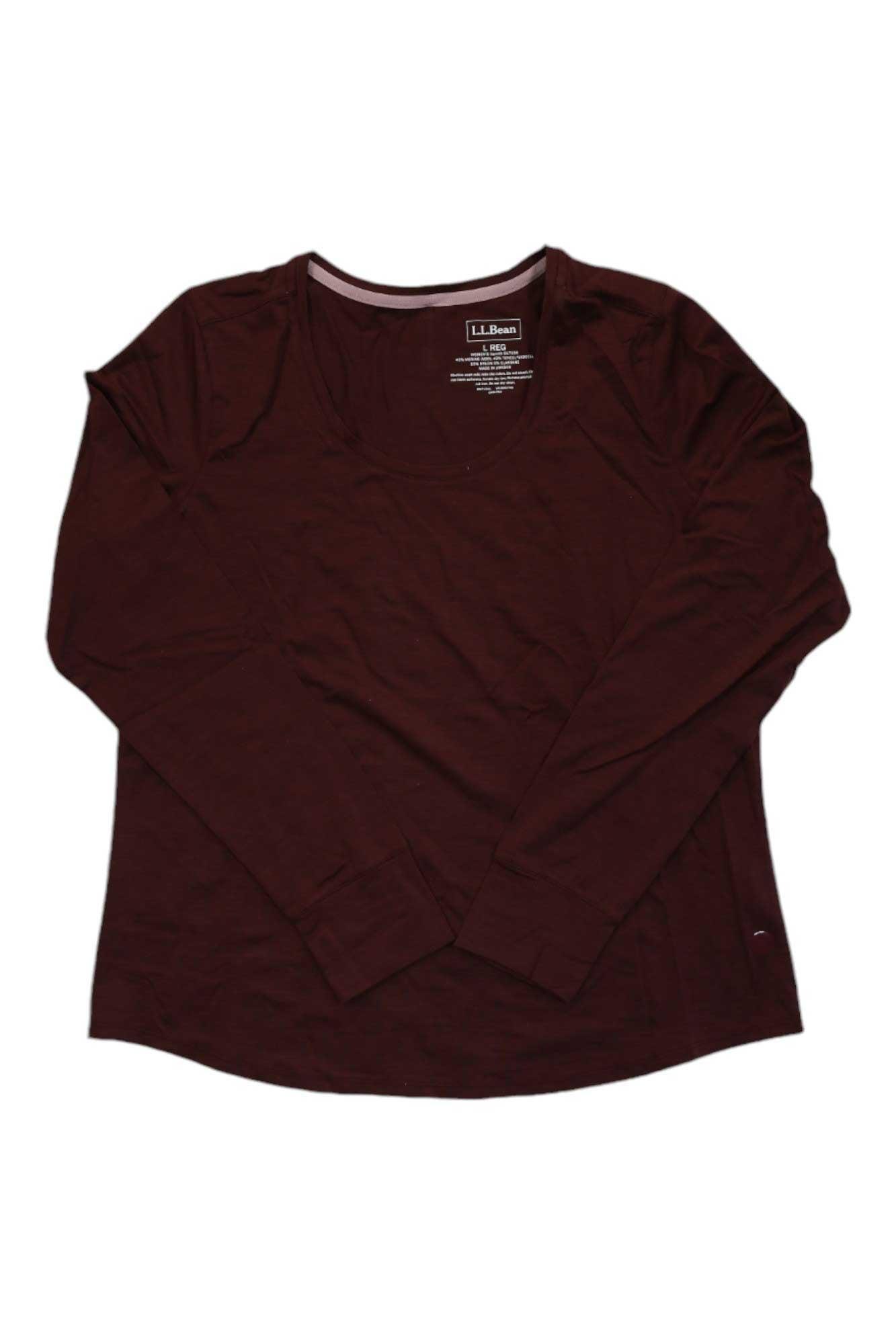 L.L.Bean Womens Encompass Merino Blend LS Top L.L.Bean