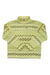 The Marmot Men's Heavyweight Drop Line Printed 1/2 Zip Top is a yellow and olive green recycled polyester fleece with geometric patterns, featuring a half-zip front and high collar—ideal as a men's pullover or hiking sweater.