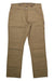 A pair of tan Dovetail Womens Anna Taskpant work pants with reinforced stitching, functional pockets, belt loops, and "Dovetail Workwear" on the waistband. Laid flat to display front details and tool loops.