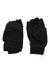 The Mammut Shelter Glove is a black fingerless hiking glove with a fold-over mitten cover. Made from warm, flexible material, it features a wrist pull tab for easy adjustment—perfect for outdoor adventures.