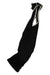 A sleeveless black dress with white trim details, shown on a white background—evoking the sleek, modern style found in Mens Bib Shorts and high-end men's cycling apparel.