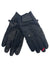 A pair of black Marmot XT Gloves, one with a textured grip palm and the other showing the Velcro strap on the back; the right glove features a red accent on the index finger—perfect for ice climbing.