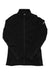 The Rossignol Womens Classique Clim Jacket is a black, long-sleeve, full-zip athletic jacket with a high collar and subtle perforated details—ideal as a women’s fleece for post-ski comfort.