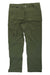 The MENS ALPINE LIGHT PANTS in olive green are ultralight climbing pants with side pockets, belt loops, and a button waist. Made from lightweight, slightly wrinkled fabric and shown flat on a white background.