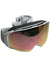 The Smith 4D Mag S Snow Goggle features a wide, reflective ChromaPop lens with a pink tint, anti-fog tech, black foam padding, and an adjustable white strap. “Smith” is printed on the upper edge of the lens.