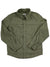 Kids green long-sleeve button-up shirt with two chest pockets and snap buttons