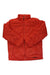 The Burton Kids Vers-Heat Insulated Jacket, shown in bright red with long sleeves, breathable insulation, a front zipper, and a stand-up collar, is laid flat on a white background.