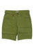 The Chrome Industries Mens Madrona Short features a green color, belt loops, front button and zipper, five pockets, visible seams, a small red tag on the front right pocket, and quick-dry comfort—ideal for commuters and everyday wear.