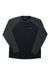 The Simms Men's Lightweight Baselayer Top features dark gray sleeves, a black body, and the Simms logo on the left chest. This men's fishing shirt offers moisture-wicking performance for all-day comfort.