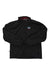 Men's double puff jacket in black with red AIR logo, stand collar and zipper