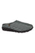 The Bogs Women's Snowday II Slipper is a quilted, slip-on slipper with a green upper, black sole, diamond stitch pattern, fleece lining for comfort, and an orange detail near the heel.