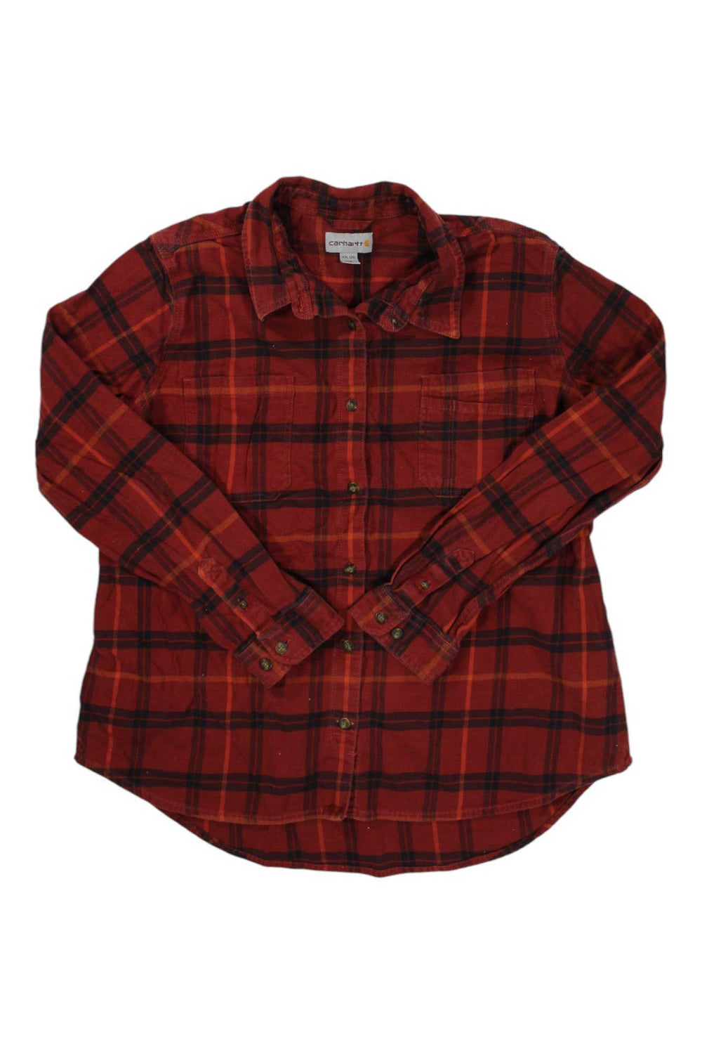 Mens Rugged Flex Hamilton Plaid Long Sleeve Shirt Carhartt