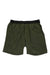 Men's 10-inch athletic swim shorts, dark olive green with black waistband