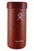 Hydro Flask 12oz slim cooler cup with dark red lid, copper-orange body and hand logo