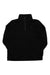 The Billabong Womens Boundary Mock Half Zip 2 Pullover Sweatshirt is a plain black polar fleece with a high collar and long sleeves, shown laid flat on a white background.