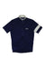 The Rapha Mens Super Lightweight Jersey is navy blue with short sleeves, a white collar, a white stripe on the left sleeve, front zipper, and "Rapha" embroidered in white on the left chest.