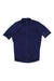 The Mens Pro Team Midweight Short Sleeve Jersey is shown in navy blue with a full front zipper, extended back hem, and a subtle left sleeve logo. The men's cycling jersey is displayed flat on a white background.