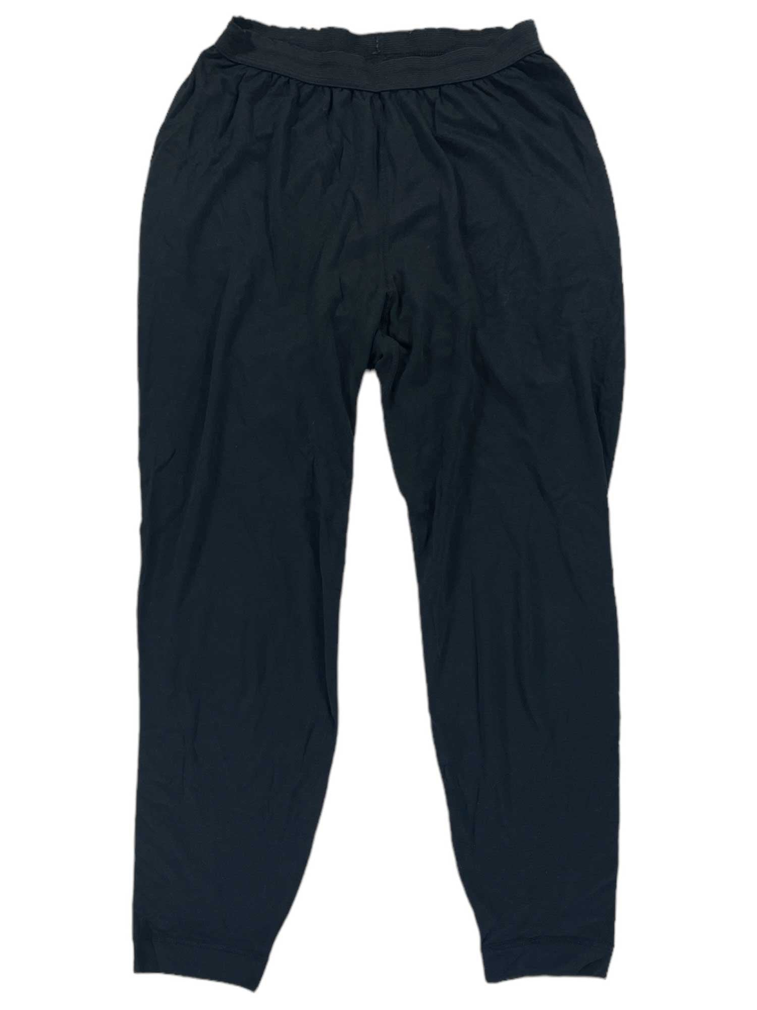 Women's Patagonia Capilene 3 midweight bottoms in black, relaxed jogger fit, elastic waistband
