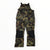 The Armada Mens Emmons 3L Bib Pant, waterproof and designed for backcountry snow sports, features a camouflage pattern with black knee patches and white paint splatter accents, shown flat on a white background.