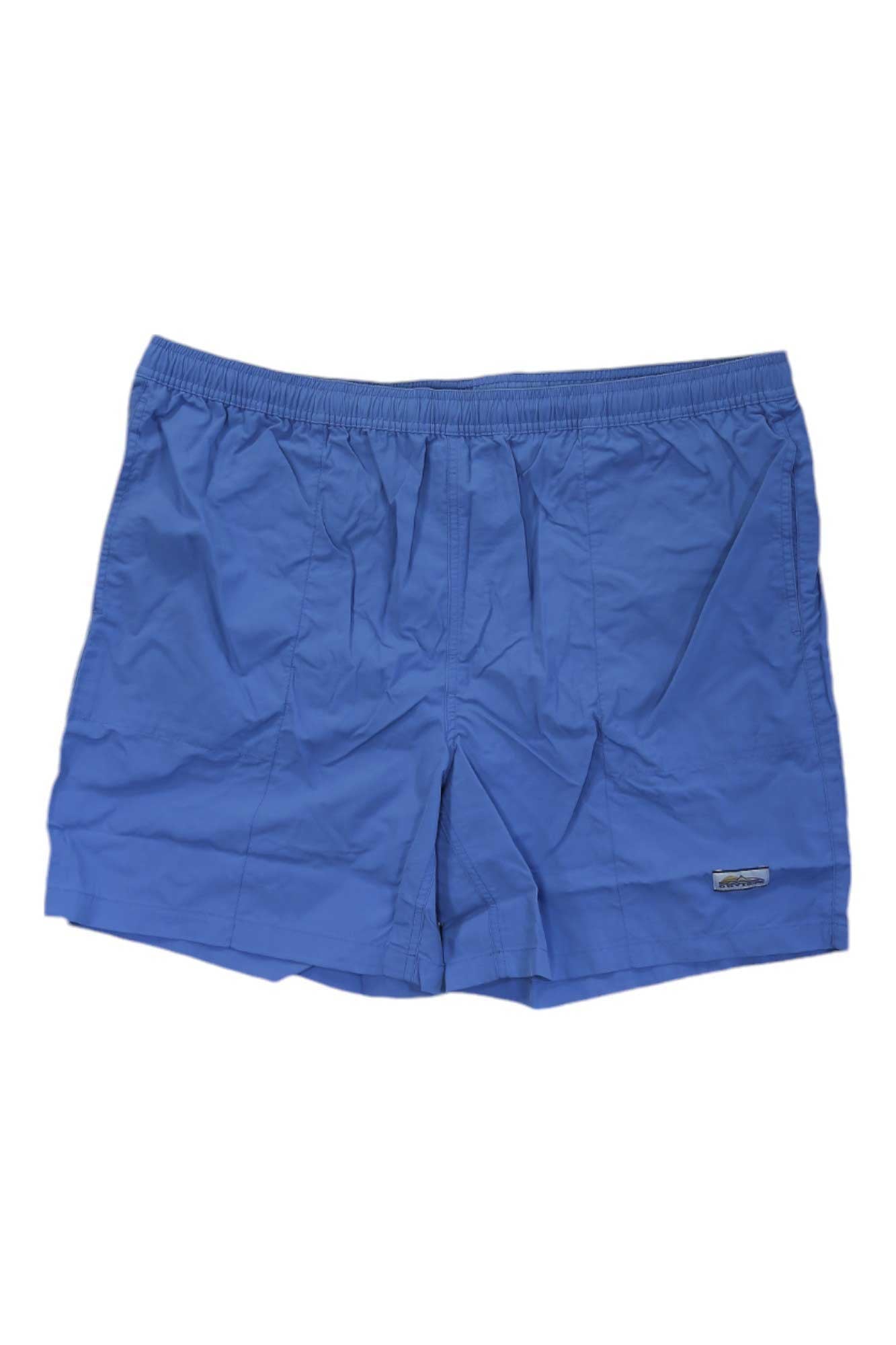 Men's ultralight swim shorts in lake blue, elastic waistband, logo patch