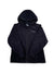 The Kids Full Zip Fleece Jacket in black features a hood, long sleeves, and the Columbia logo on the left chest—ideal for young adventurers. Shown laid flat on a white background.