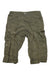 Kuhl women's active shorts, green-gray, cargo pocket detail and button front