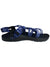 Women’s Z/Cloud X2 sandal, navy woven straps with buckle, black sole