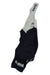 A pair of Rapha Mens Pro Team Bib Shorts II - Regular in black and white, with RAPHA logos on the leg and straps, race-grade chamois, hangs against a plain white background.