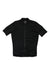 The Mens Pro Team Midweight Short Sleeve Jersey is a black men’s cycling jersey with a front zipper, collar, and extended back hem—designed for performance like the Rapha Pro Team.