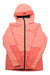 Girls' pink hooded waterproof jacket with black front zipper and HH logo