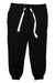 The Glyder Womens Halfway Jogger features an elastic waistband, white drawstrings, side pockets, and cuffed ankles. Shown laid flat on a white background. Ideal for running, fitness, or casual wear.