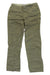 Columbia Womens Khakis Pants in olive green feature a button and zipper closure, two front pockets, and a buttoned back pocket. Displayed flat on a white background, the slightly wrinkled fabric adds to their versatile appeal.