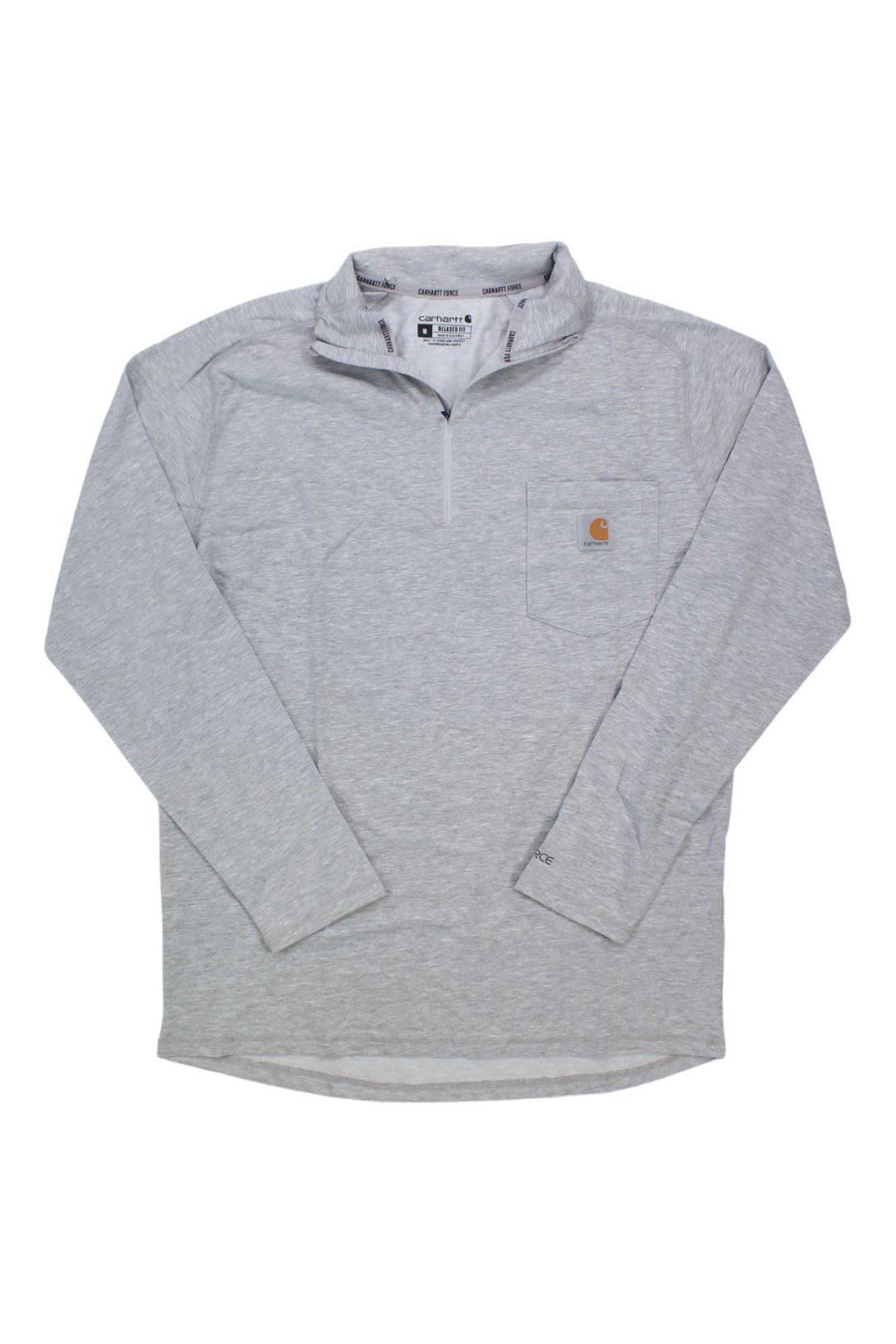 Carhartt Mens Force Relaxed-Fit Midweight LS 1/4 Zip Pocket T-Shirt Carhartt