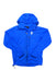 The Black Diamond Men's First Light Stretch Hoody is a blue windbreaker with Primaloft Gold Active insulation, front zipper, long sleeves, and a small white chest logo, shown flat on a white background.
