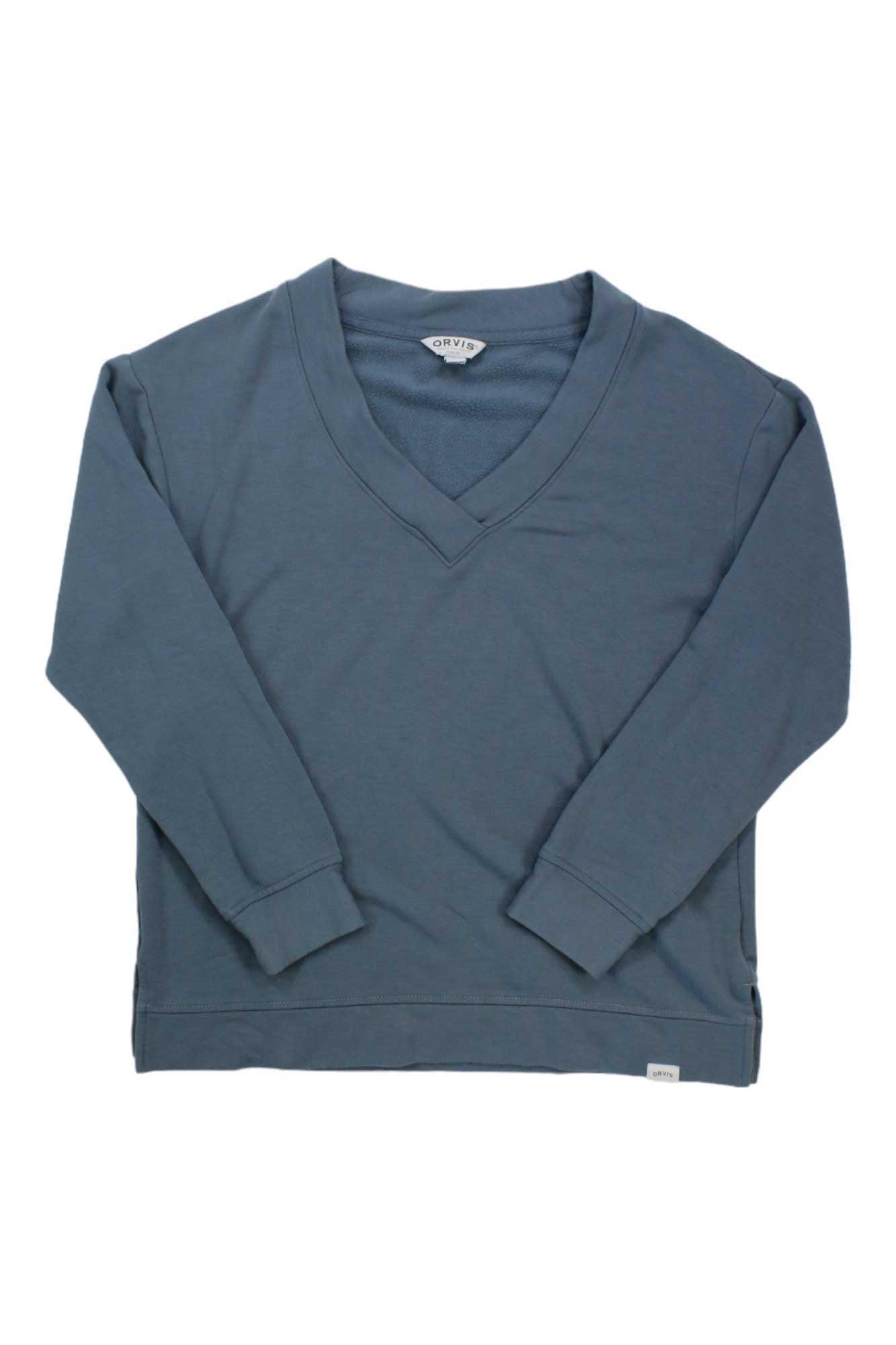 Orvis Womens V-Neck Dropped Shoulders Sweatshirt Orvis