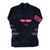 Navy long-sleeve cycling jersey with full front zipper and pink/gray stripe accents